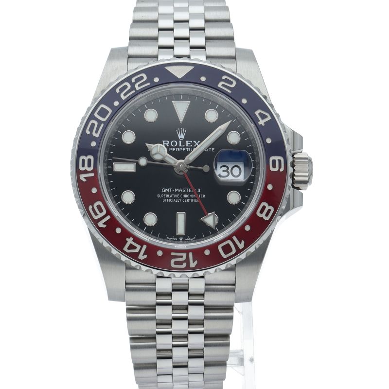 Rolex GMT Master 2 Watch Box SS Black Polished — view 2