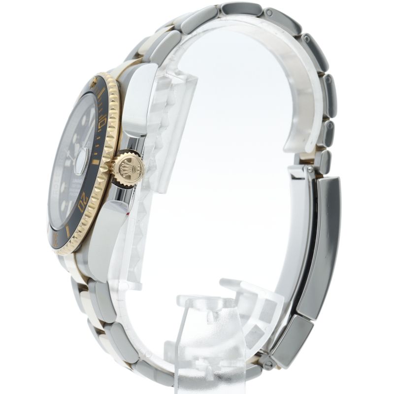 Rolex Submariner Date Watch 18k Yellow Gold SS Black Polished — view 3