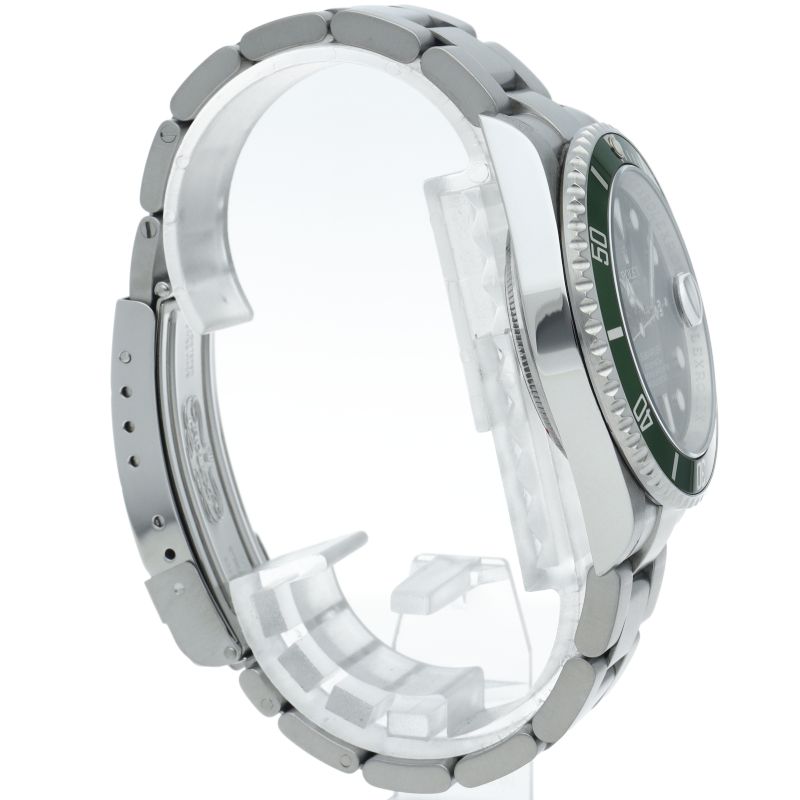 Rolex Submariner Date Green Roulette SS Watch Black Polished — view 4