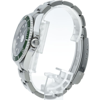 Rolex Submariner Date Green Roulette SS Watch Black Polished — view 3