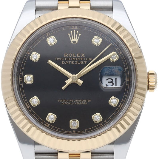 Rolex Datejust 41 Watch Diamond Box 18k Yellow Gold SS