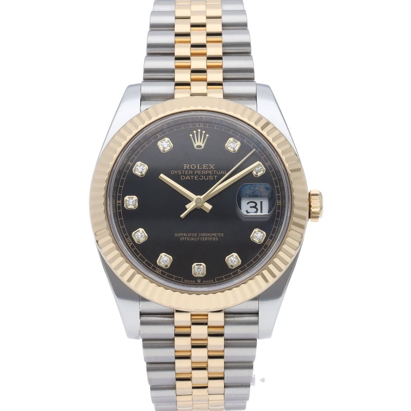 Rolex Datejust 41 Watch Diamond Box 18k Yellow Gold SS — view 2