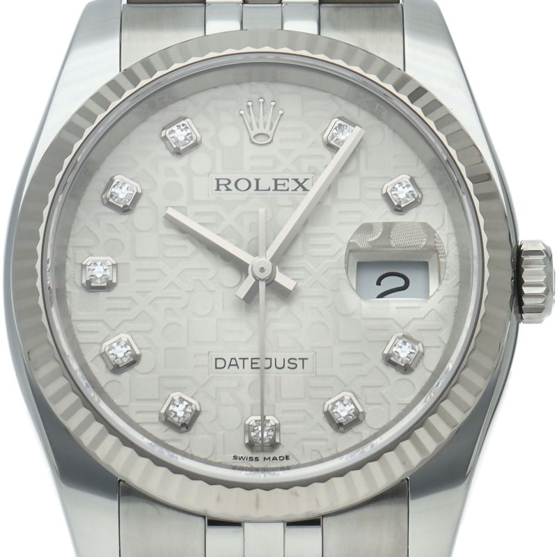 Rolex Datejust 36 Watch Diamond Computer Dial