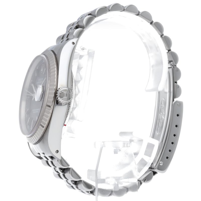 Rolex Datejust Watch 18k White Gold SS Black Polished — view 3