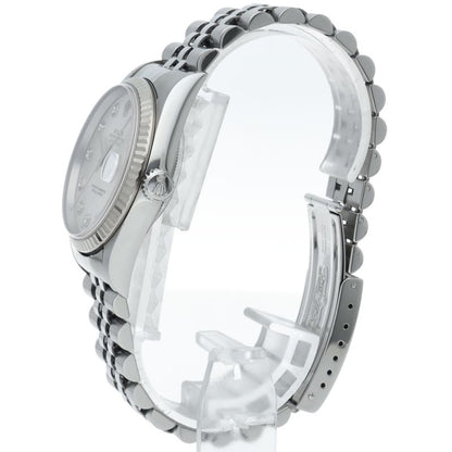 Rolex Datejust Watch Diamond 18k White Gold SS Silver Polished 20 — view 3