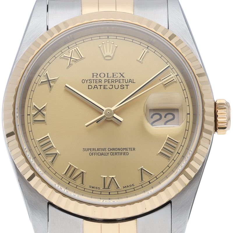 Rolex Datejust Watch Box 18k Yellow Gold SS Chien Pankara Polished