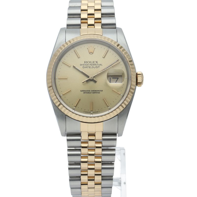 Rolex Datejust Watch Box International Service 18k Yellow Gold SS Champagne — view 2
