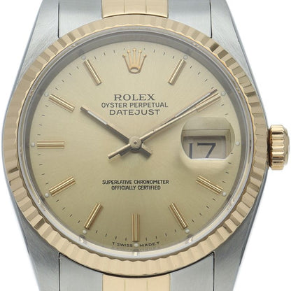 Rolex Datejust Watch Box International Service 18k Yellow Gold SS Champagne