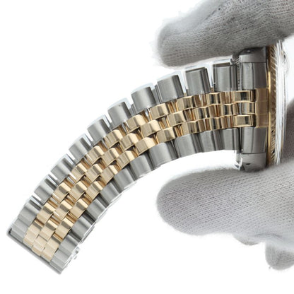 Rolex Datejust Watch Tritium Mosaic Dial Antique 18k Yellow Gold SS — view 6