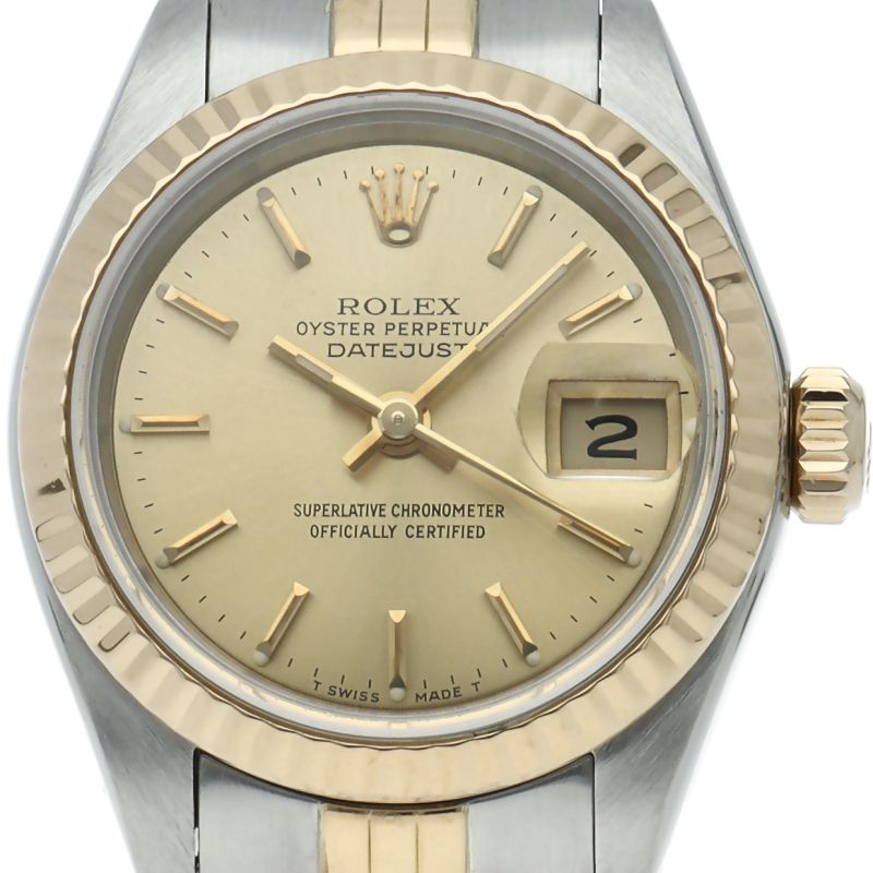 Rolex Datejust Watch 18k Yellow Gold SS Chien Pankara Polished 19