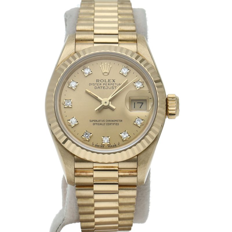 Rolex Datejust Watch Diamond 18k Yellow Gold Chien Pankara Oh — view 2