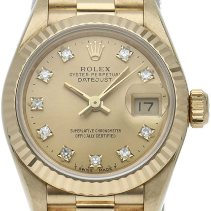 Rolex Datejust Watch Diamond 18k Yellow Gold Chien Pankara Oh