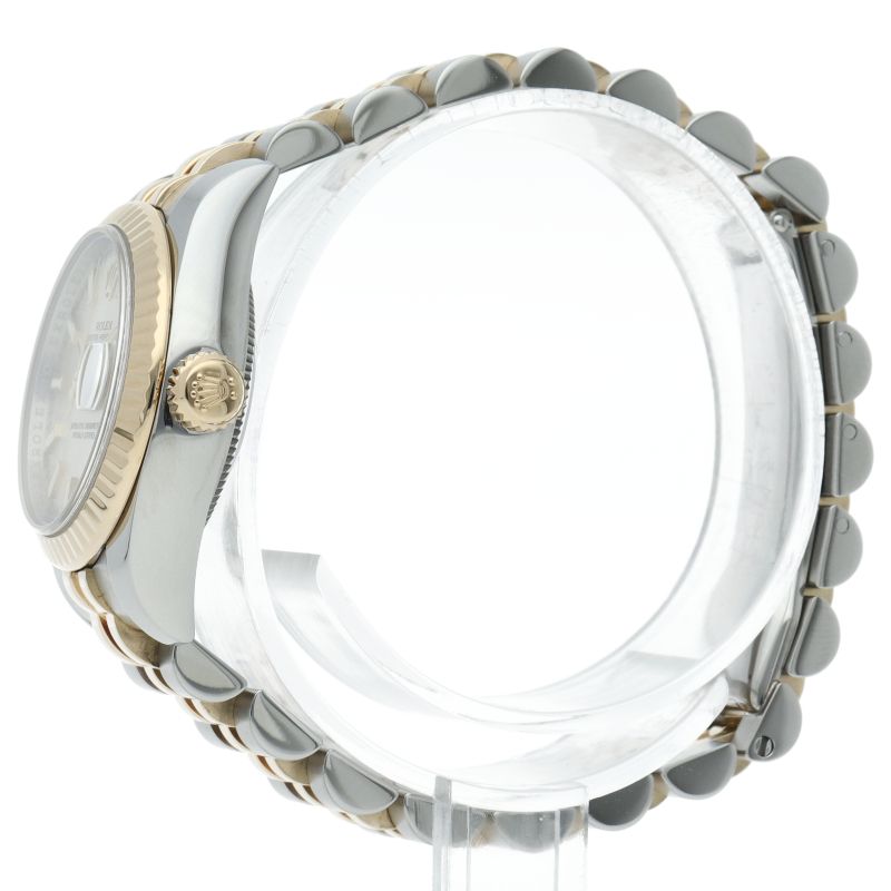 Rolex Datejust 26 Watch Jubilee 18k Yellow Gold SS Silver Finish — view 3