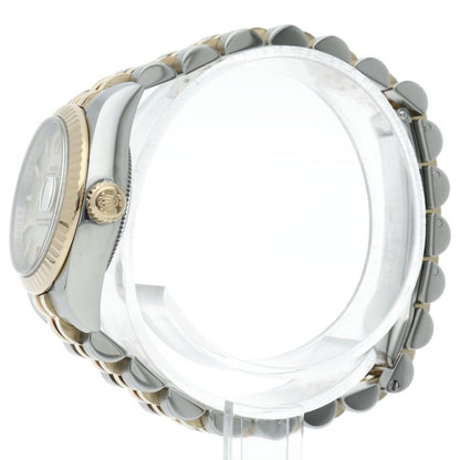 Rolex Datejust 26 Watch Jubilee 18k Yellow Gold SS Silver Finish — view 3