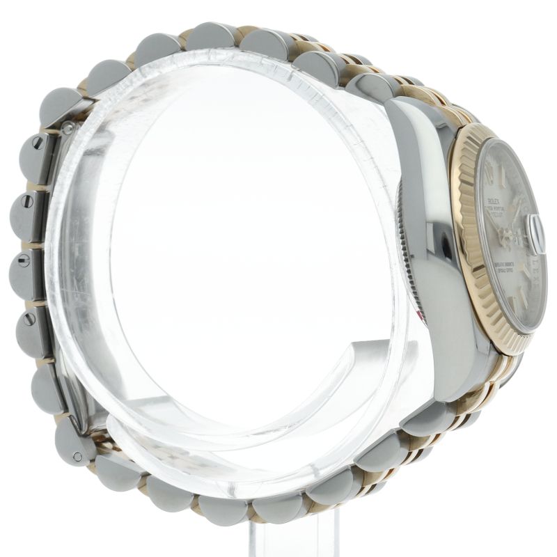 Rolex Datejust 26 Watch Jubilee 18k Yellow Gold SS Silver Finish — view 4