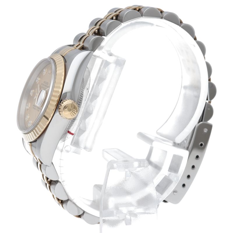 Rolex Datejust Watch Diamond 18k Yellow Gold SS Chien Pankara — view 3