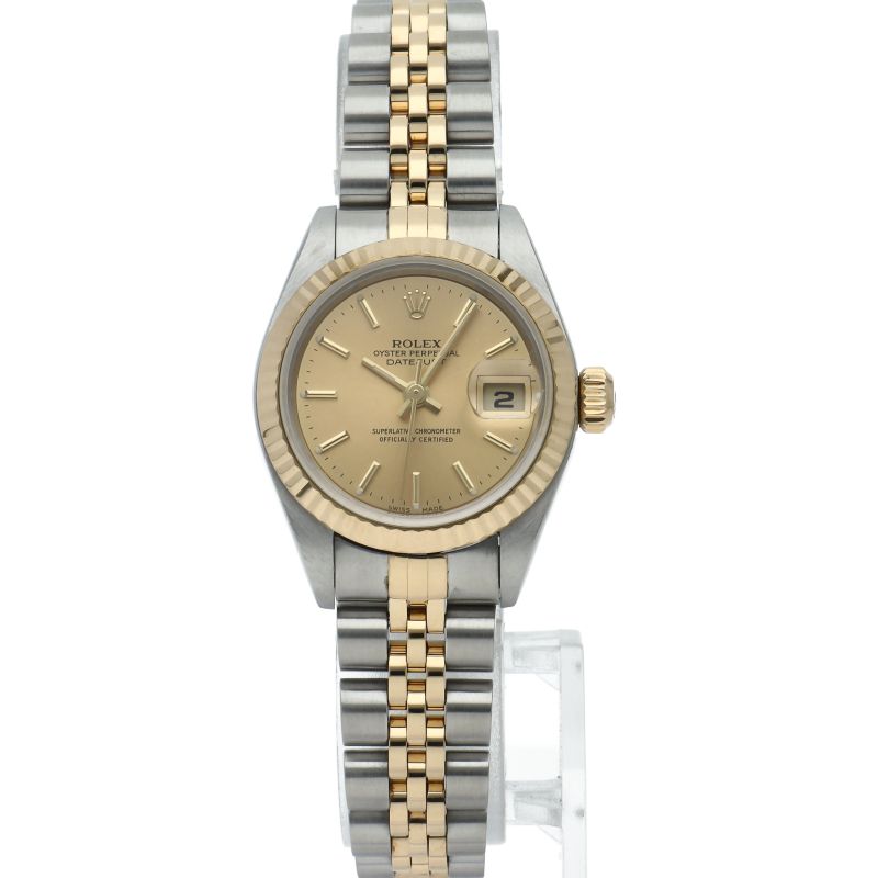 Rolex Datejust Watch 18k Yellow Gold SS Chien Pankara Polished 19 — view 2