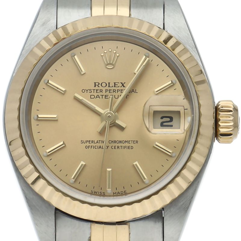 Rolex Datejust Watch 18k Yellow Gold SS Chien Pankara Polished 19