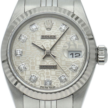 Rolex Datejust Watch Diamond Computer Dial 18k White Gold SS