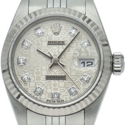 Rolex Datejust Watch Diamond Computer Dial 18k White Gold SS