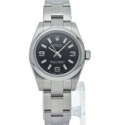 Rolex Oyster Perpetual 26 Watch SS Black Polished — view 2