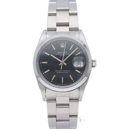 Rolex Oyster Perpetual Date Watch Box SS Black Polished — view 2