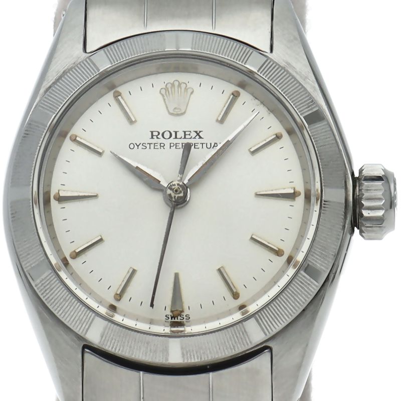 Rolex Oyster Perpetual Antique SS Watch Silver