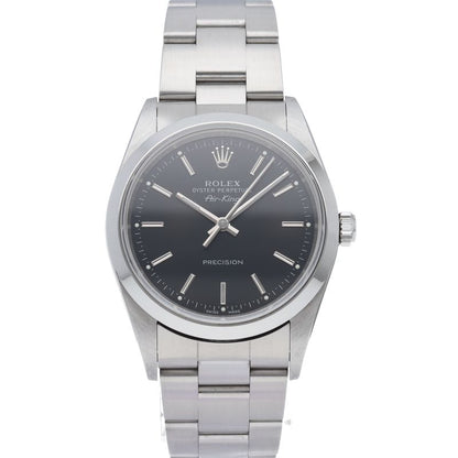 Rolex Air King SS Watch Black Polished — view 2