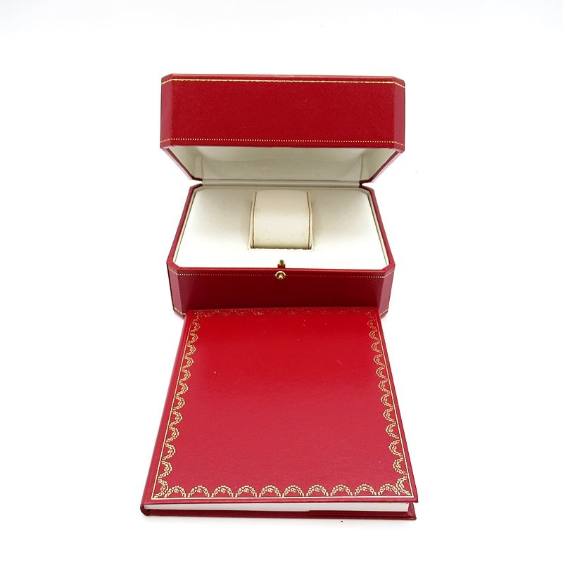 Cartier Tank Francaise MM Watch Box 18k Yellow Gold Leather White Polished — view 6