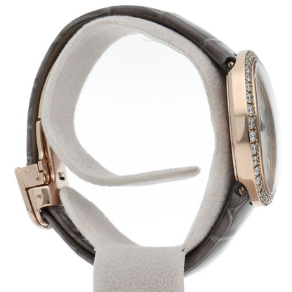 Cartier Venuire SM Watch Diamond Bezel Box 18k Pink Gold Leather Silver Finish — view 4