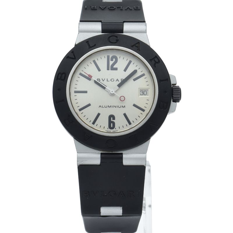 Bvlgari Bulgari Aluminum Watch 38 mm Auto Depth Rubber Silver — view 2