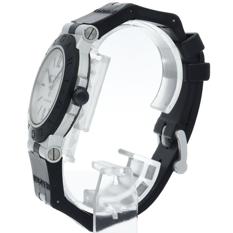 Bvlgari Bulgari Aluminum Watch 38 mm Auto Depth Rubber Silver — view 3
