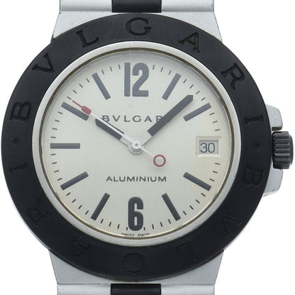 Bvlgari Bulgari Aluminum Watch 38 mm Auto Depth Rubber Silver