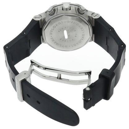 Bvlgari Diagono Scuba Chronograph SS Rubber Watch Black Polished — view 5
