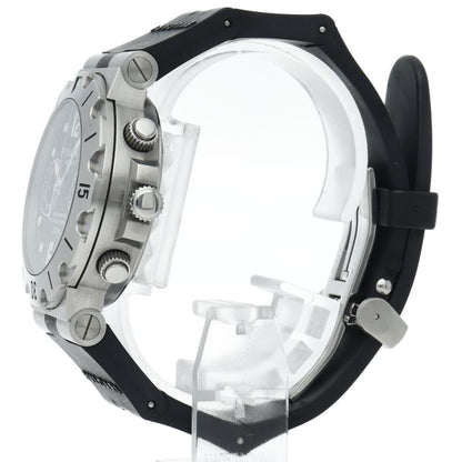 Bvlgari Diagono Scuba Chronograph SS Rubber Watch Black Polished — view 3