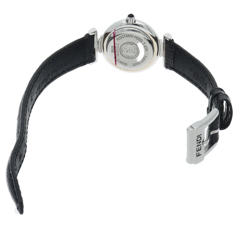 Fendi Watch Box SS Leather Black Polished — view 5