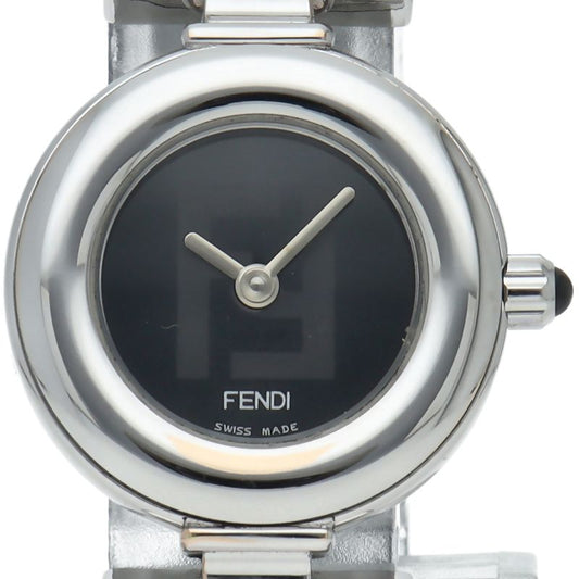 Fendi Watch Box SS Leather Black Polished