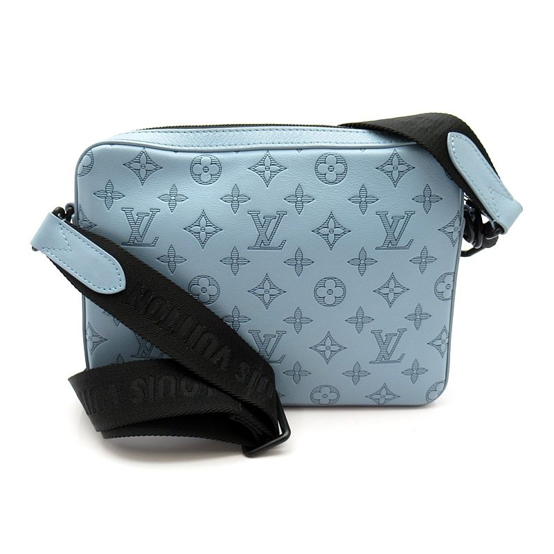 Louis Vuitton Trio Monogram Shadow Messenger Bag Sky Blue — view 4