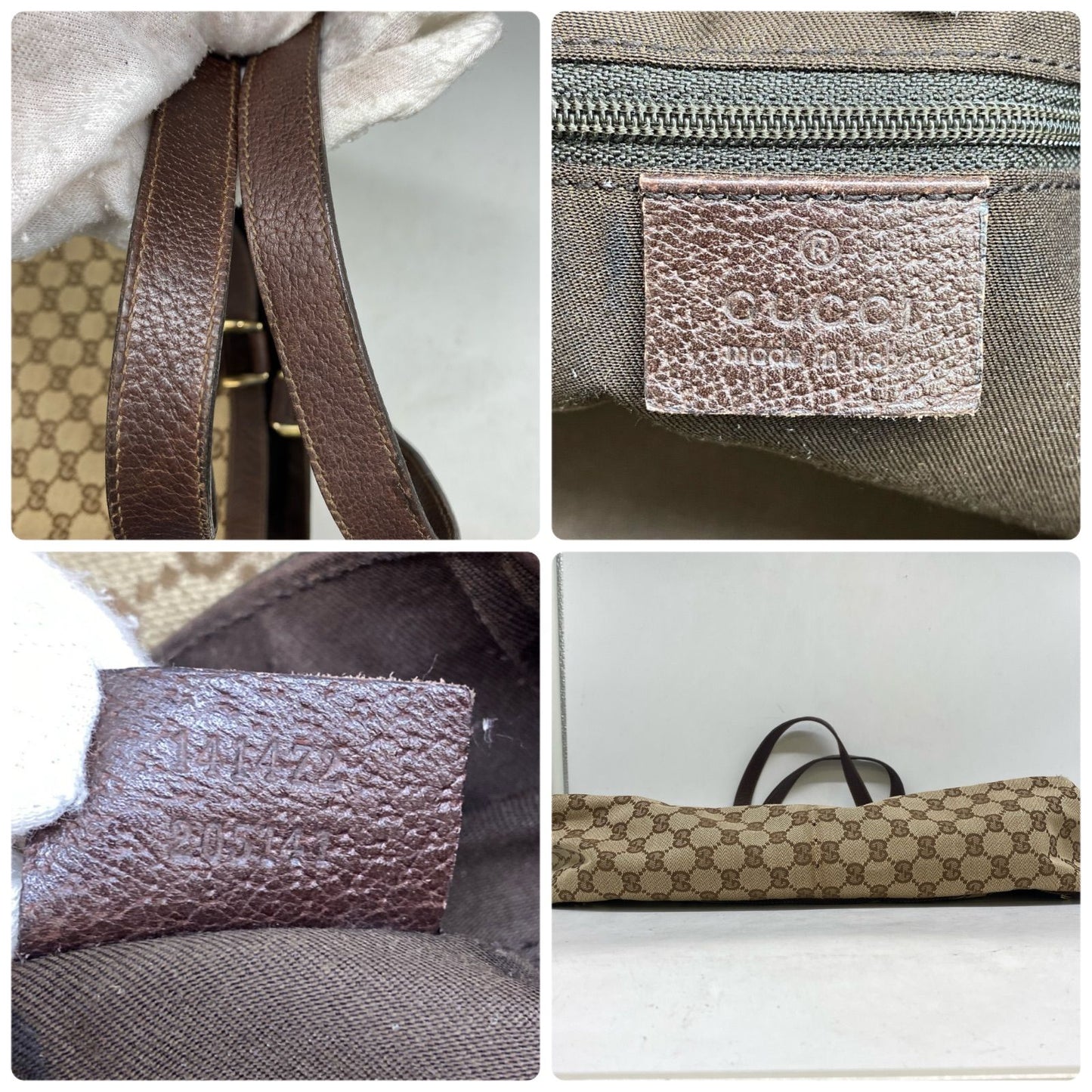Gucci Abbey Handbag GG Canvas Brown Tote Business — view 5