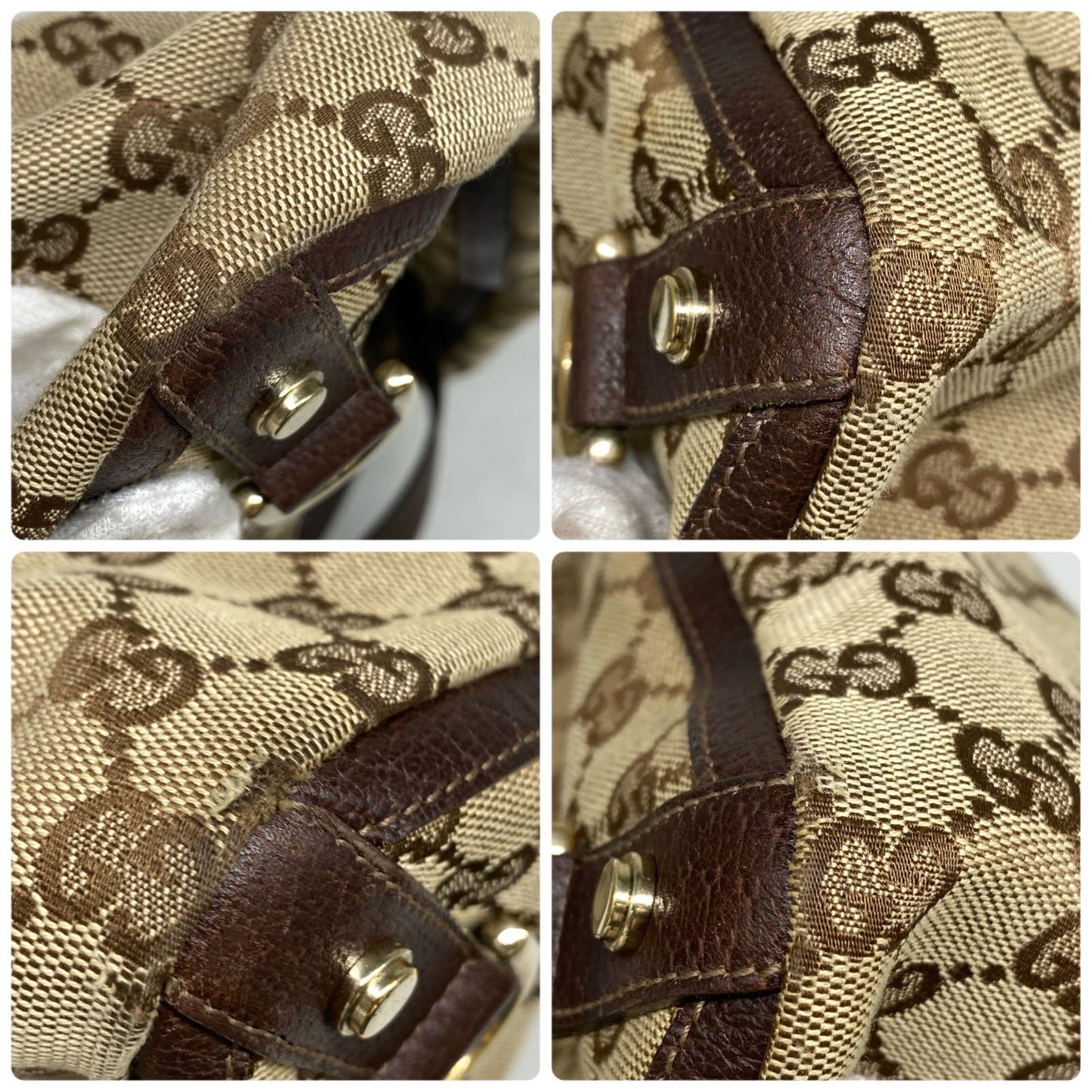 Gucci Abbey Handbag GG Canvas Brown Tote Business — view 7