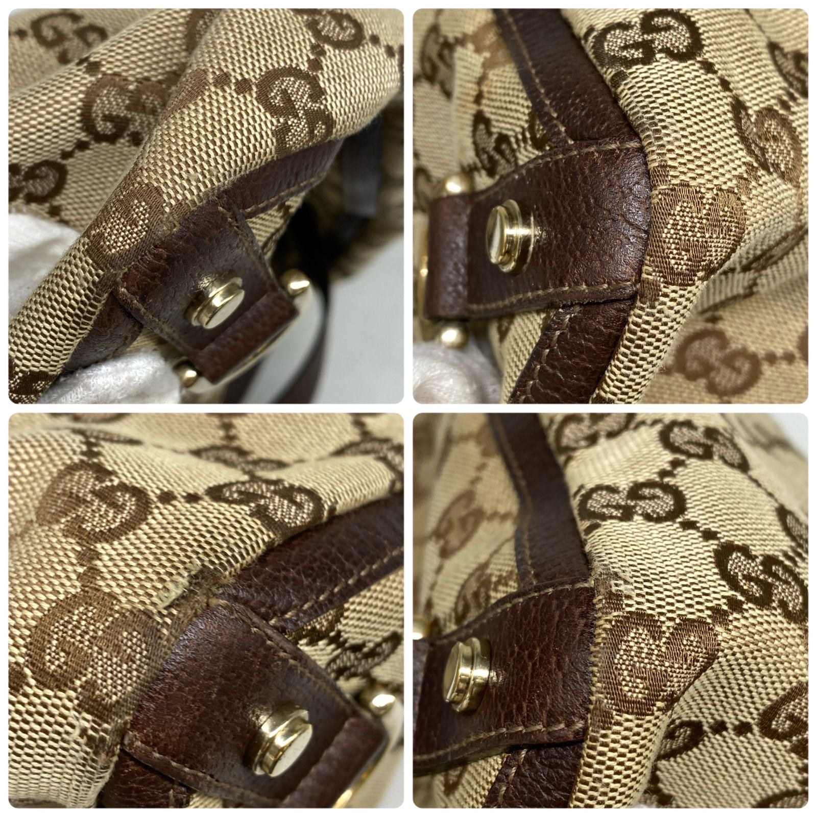 Gucci Abbey Handbag GG Canvas Brown Tote Business — view 7