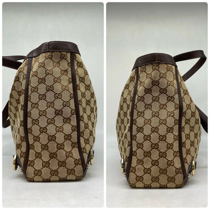 Gucci Abbey Handbag GG Canvas Brown Tote Business — view 4