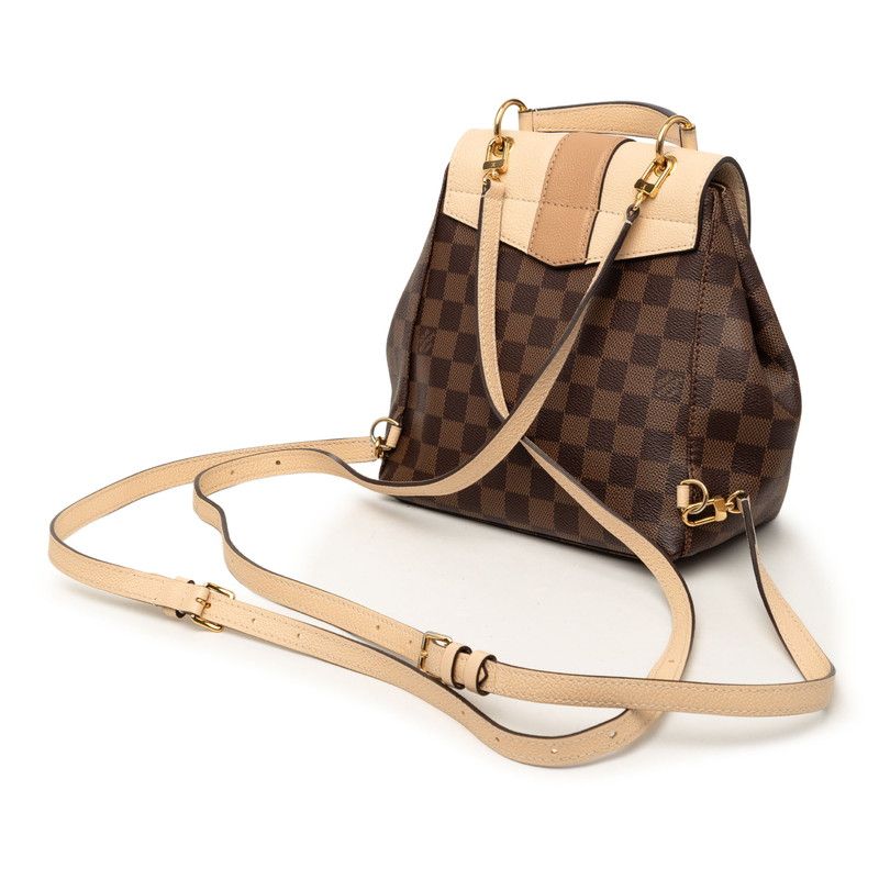 Louis Vuitton Damier Clapton Backpack Brown Beige Leather — view 2