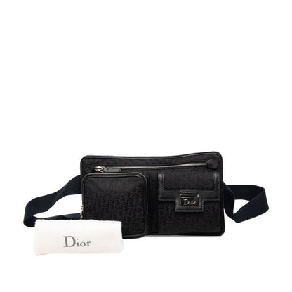 Dior Trotter Street Chic Bum Bag Black Canvas Leather — view 7