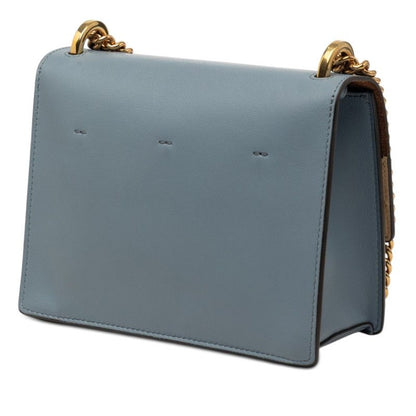 Fendi Canyu Small Chain Shoulder Bag Blue Leather — view 2