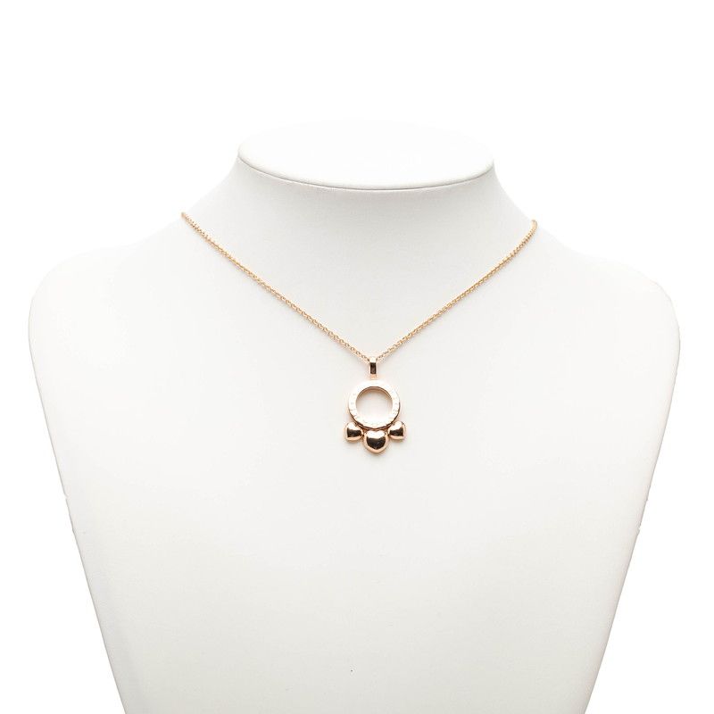 Bvlgari Allegra Heart Chain Pendant Necklace 18k Pink Gold — view 6
