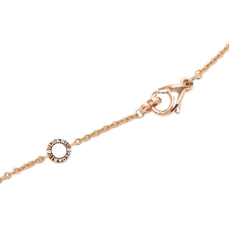 Bvlgari Allegra Heart Chain Pendant Necklace 18k Pink Gold — view 4