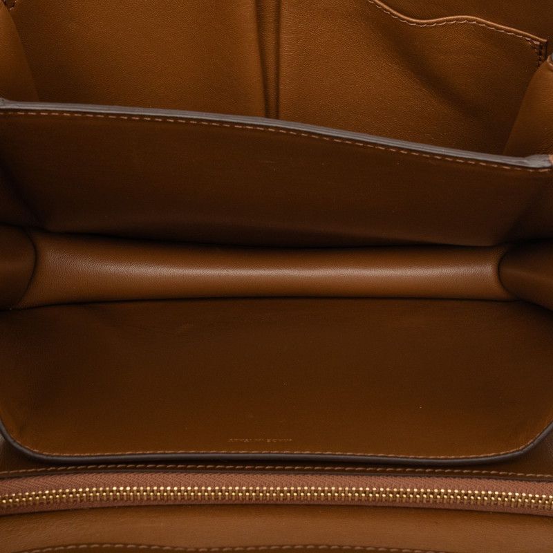 Celine Classic Box Shoulder Bag Brown Leather — view 4