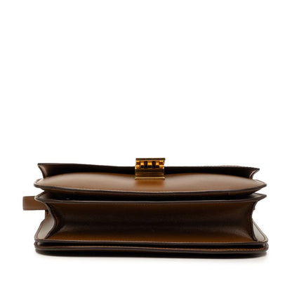 Celine Classic Box Shoulder Bag Brown Leather — view 3