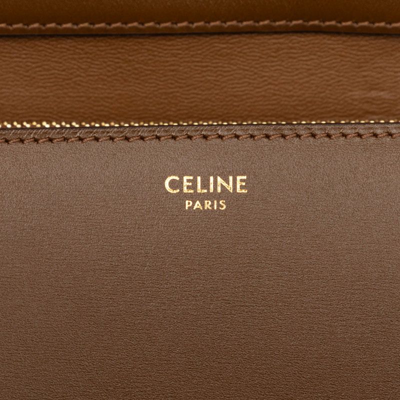 Celine Classic Box Shoulder Bag Brown Leather — view 6